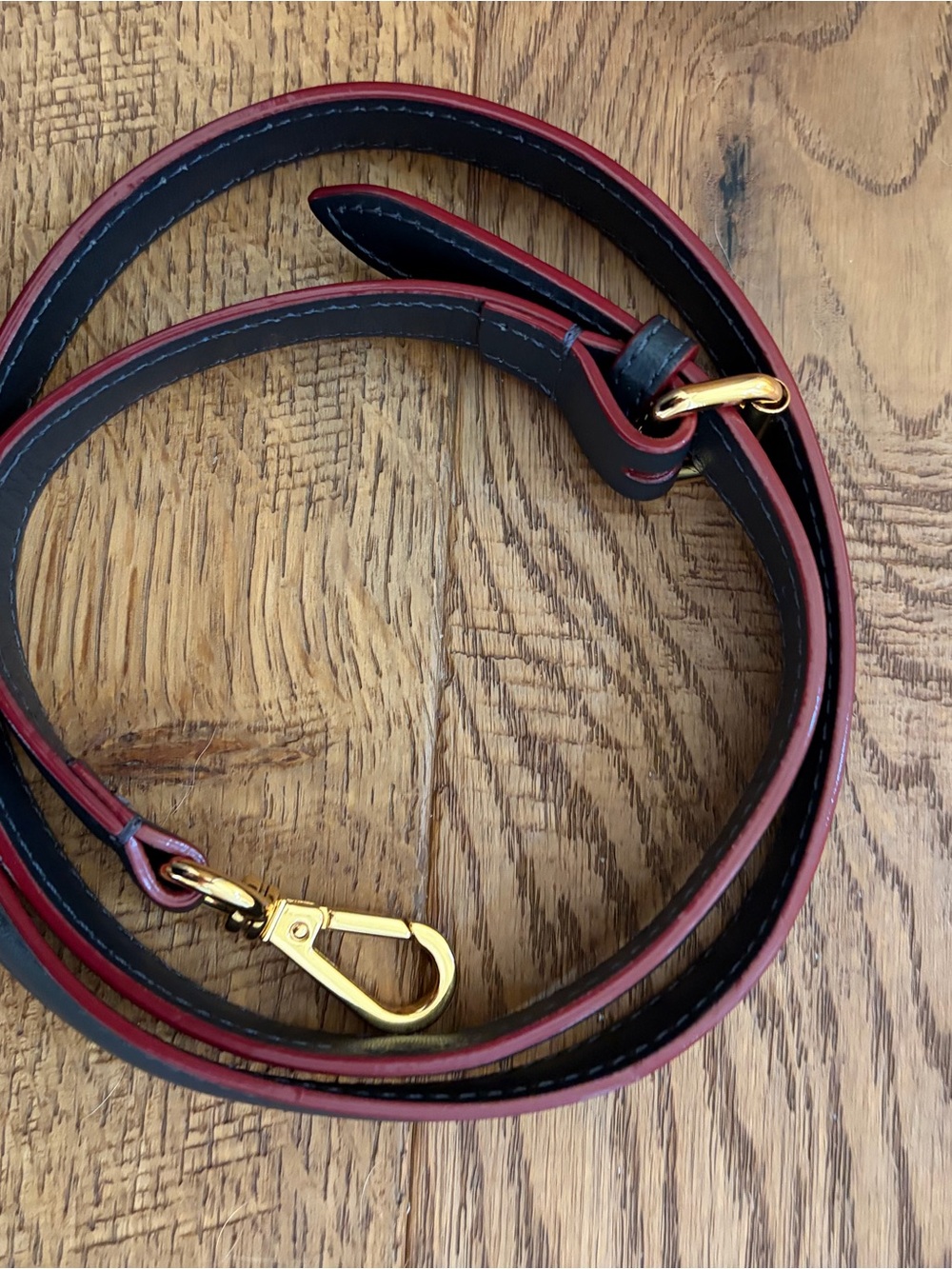 MZ Wallace Navy Blue with Red-Trim Leather Strap